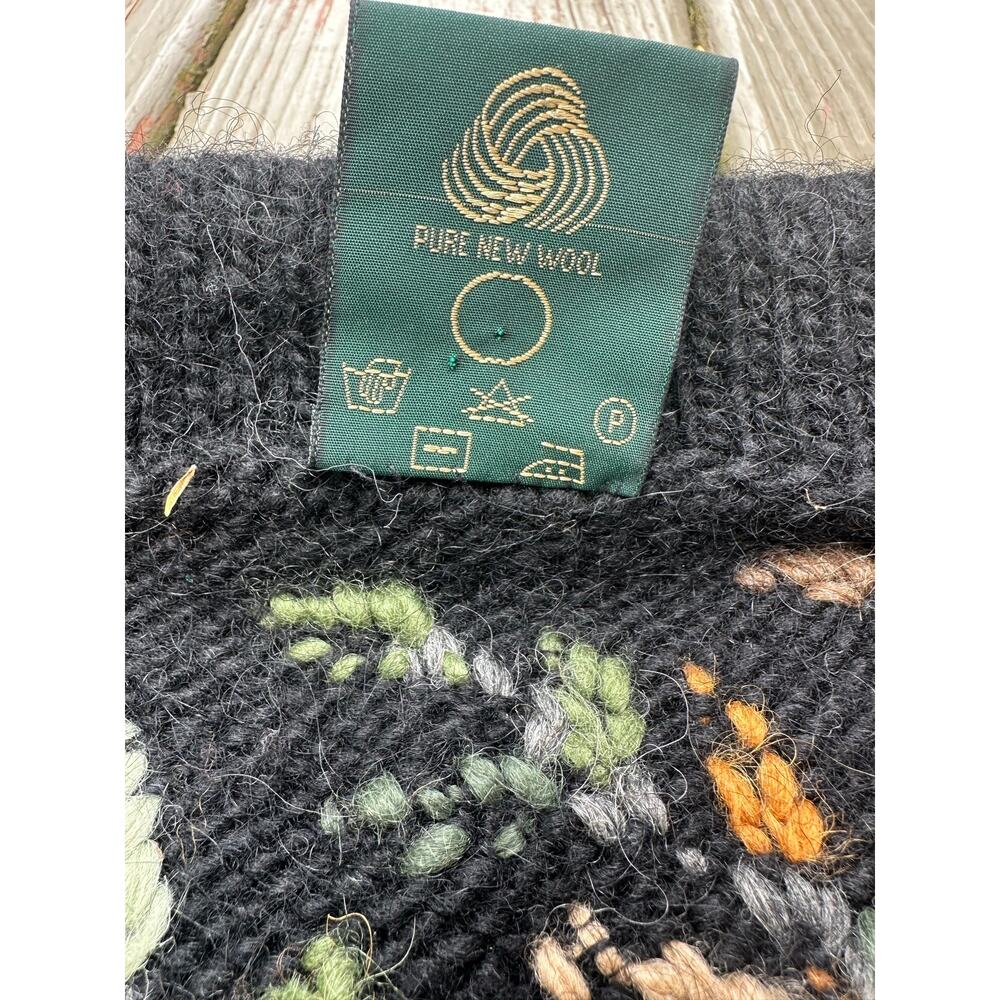 Vintage 80's Dobrila Cardigan Women's Wool Sweater coat handknit tree Oversized - Picture 16 of 16